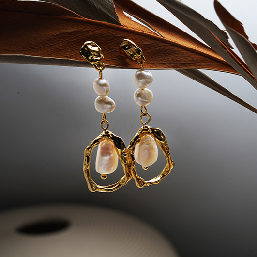 Natural Pearl Earrings-Advanced