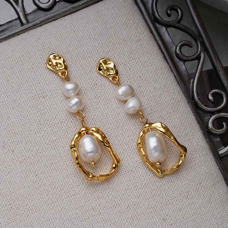 Natural Pearl Earrings - Advanced Design for Timeless Elegance - Vizimy