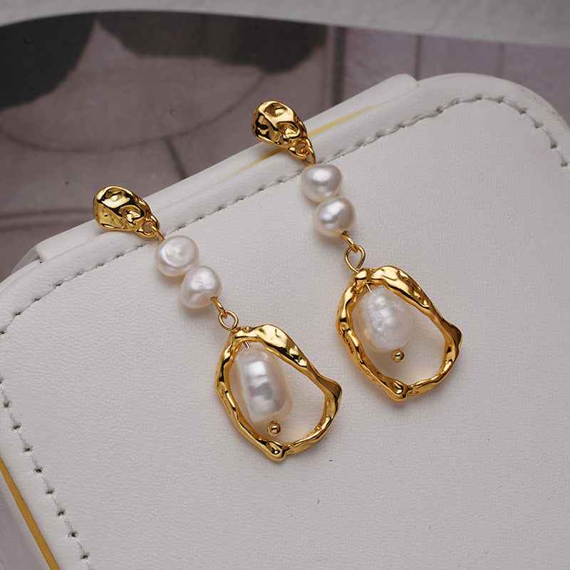 Natural Pearl Earrings - Advanced Design for Timeless Elegance - Vizimy