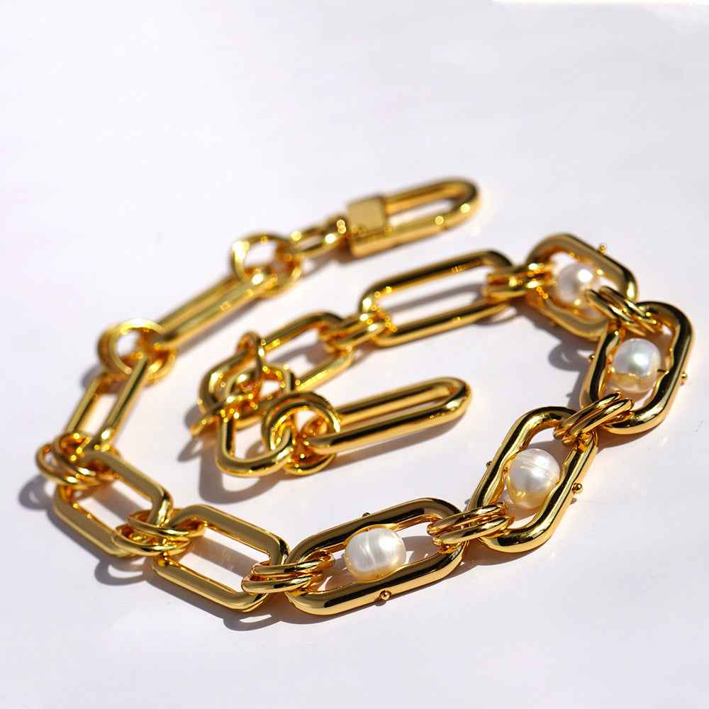 Natural Pearl Collarbone Chain for Elegant Style - Vizimy