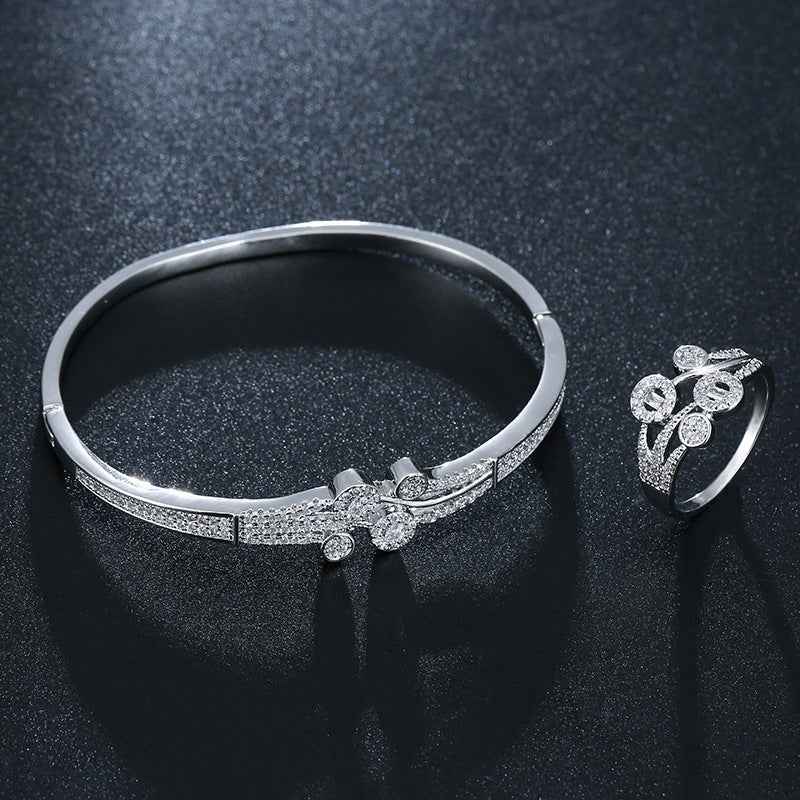 Zircon Open Buckle Bracelet for Elegant Accessories - Vizimy