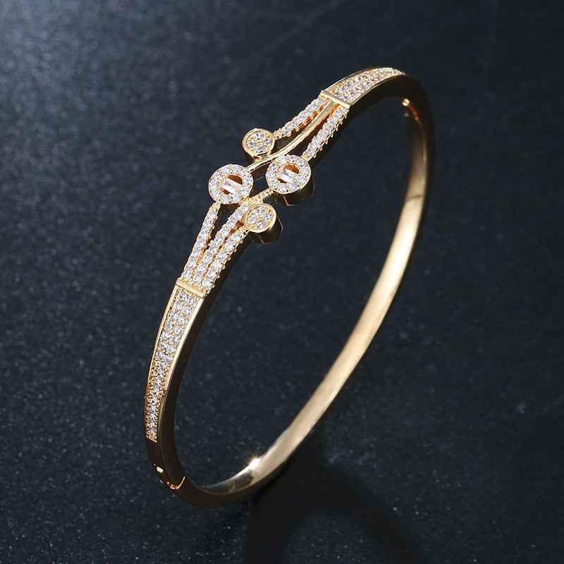 Zircon Open Buckle Bracelet for Elegant Accessories - Vizimy
