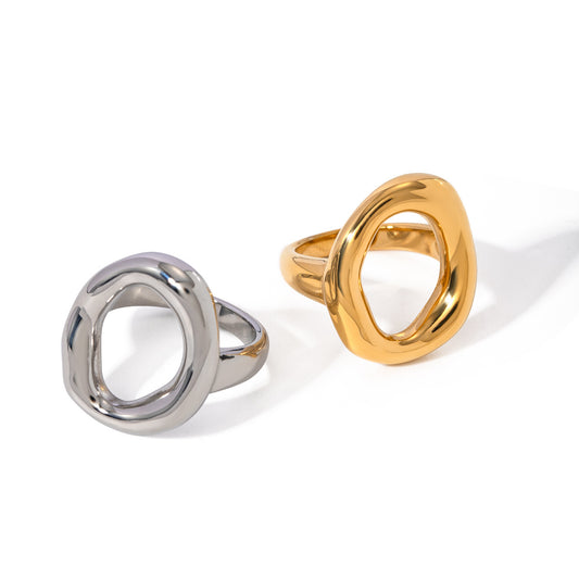 Oval Hollow Closed Ring
