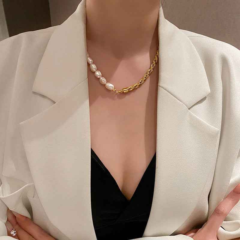 Retro Baroque Pearl Necklace - Timeless Elegance for Every Occasion - Vizimy