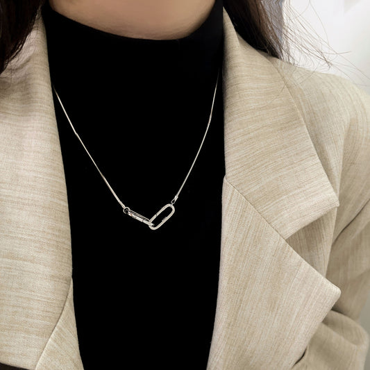 S925 sterling silver niche design necklace