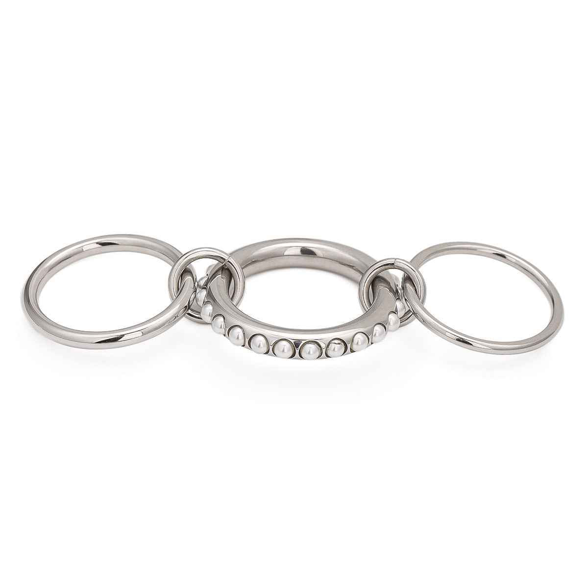 Stacked Freshwater Pearl Ring for Effortless Elegance - Vizimy