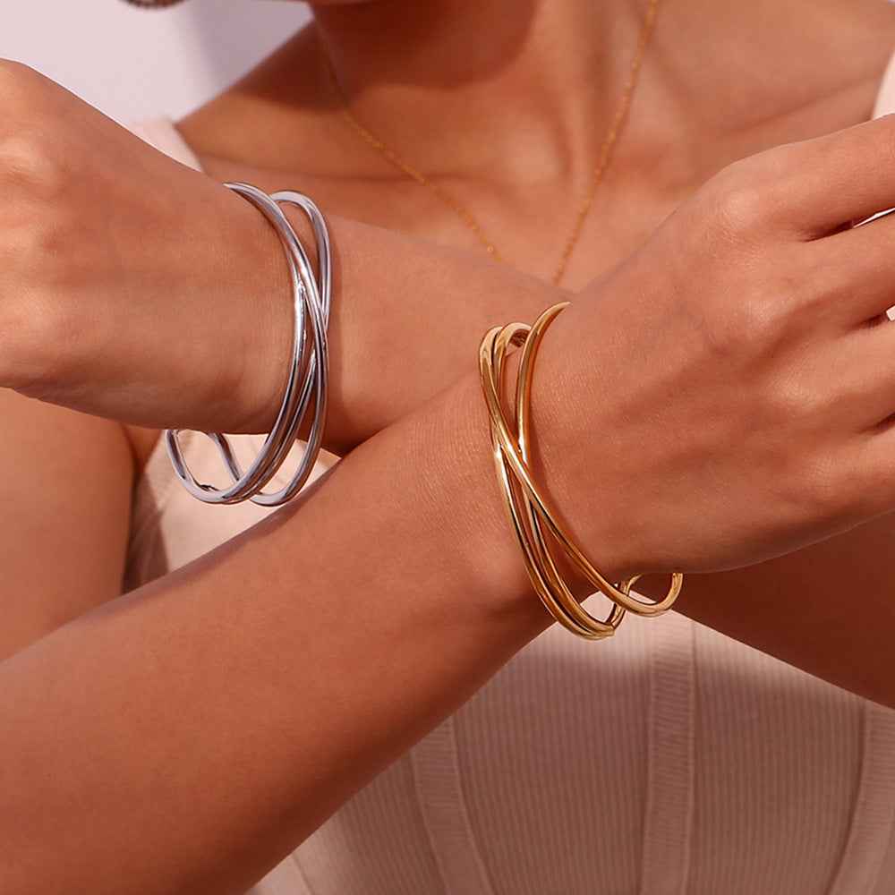 Unique Light Luxury Three-Layer Winding Bracelet for Effortless Elegance - Vizimy