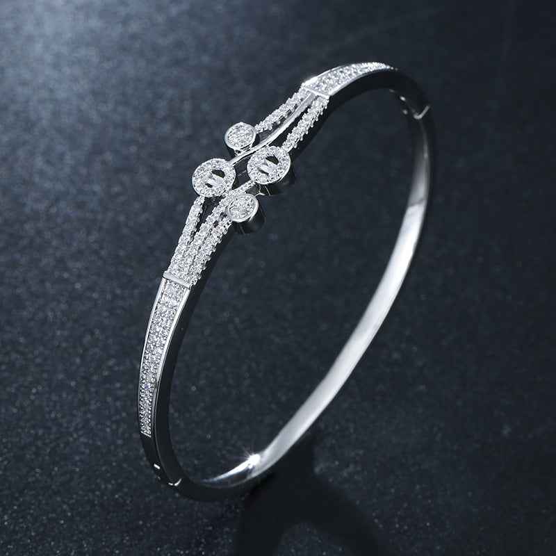 Zircon Open Buckle Bracelet for Elegant Accessories - Vizimy