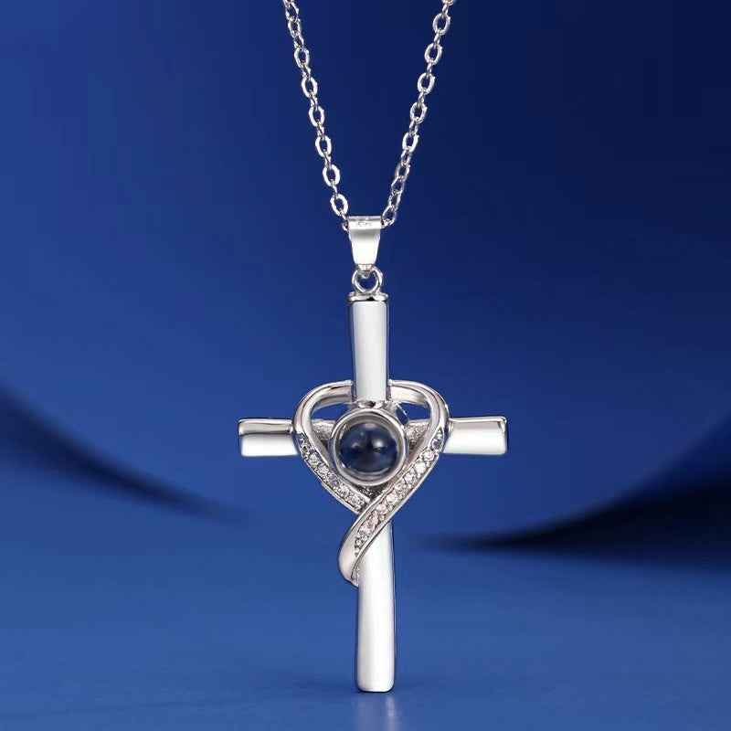 Elegant Love Cross Pendant Necklace for Timeless Remembrance